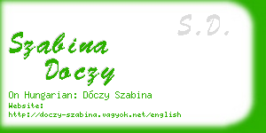szabina doczy business card